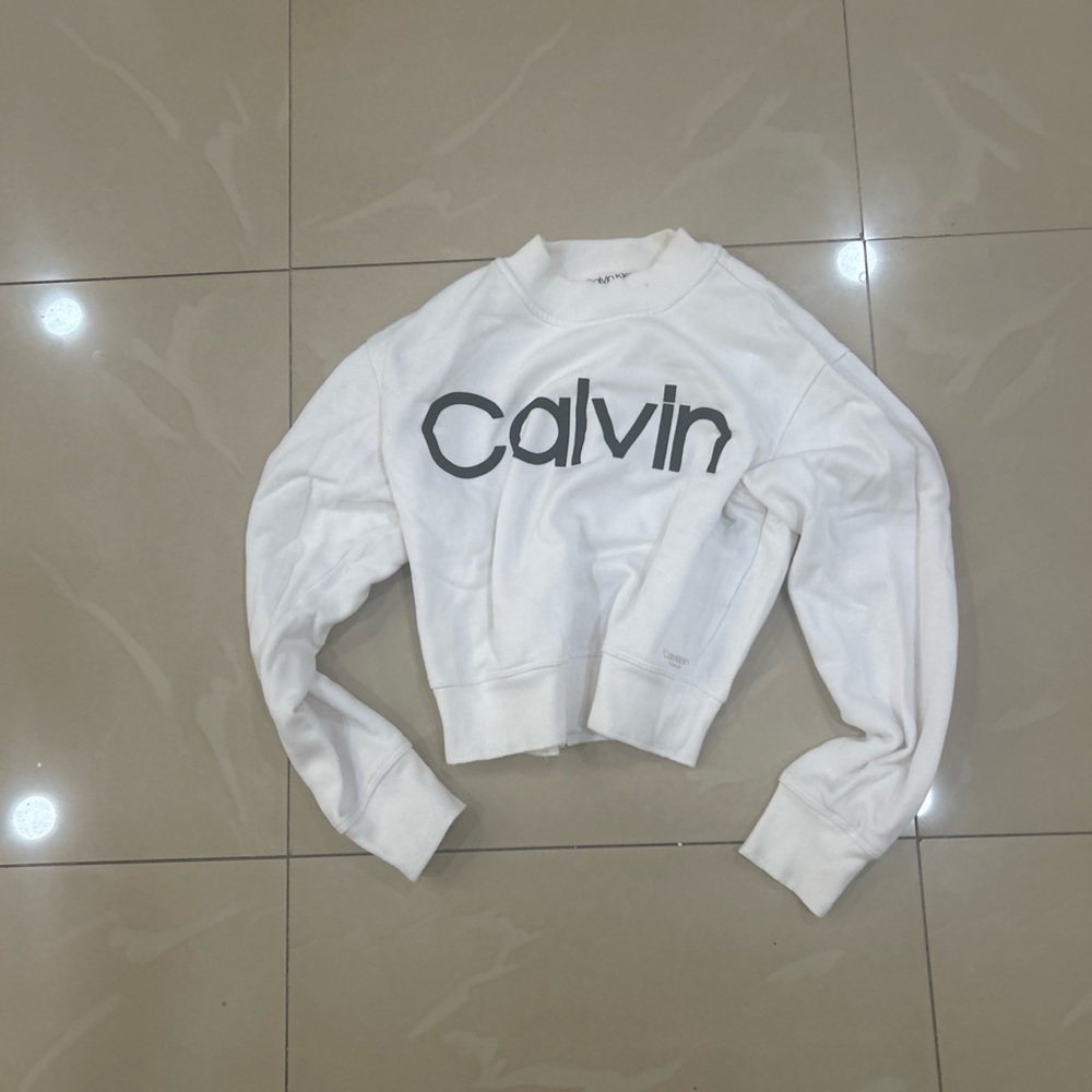 Calvin Klein White Crew Neck Sweater